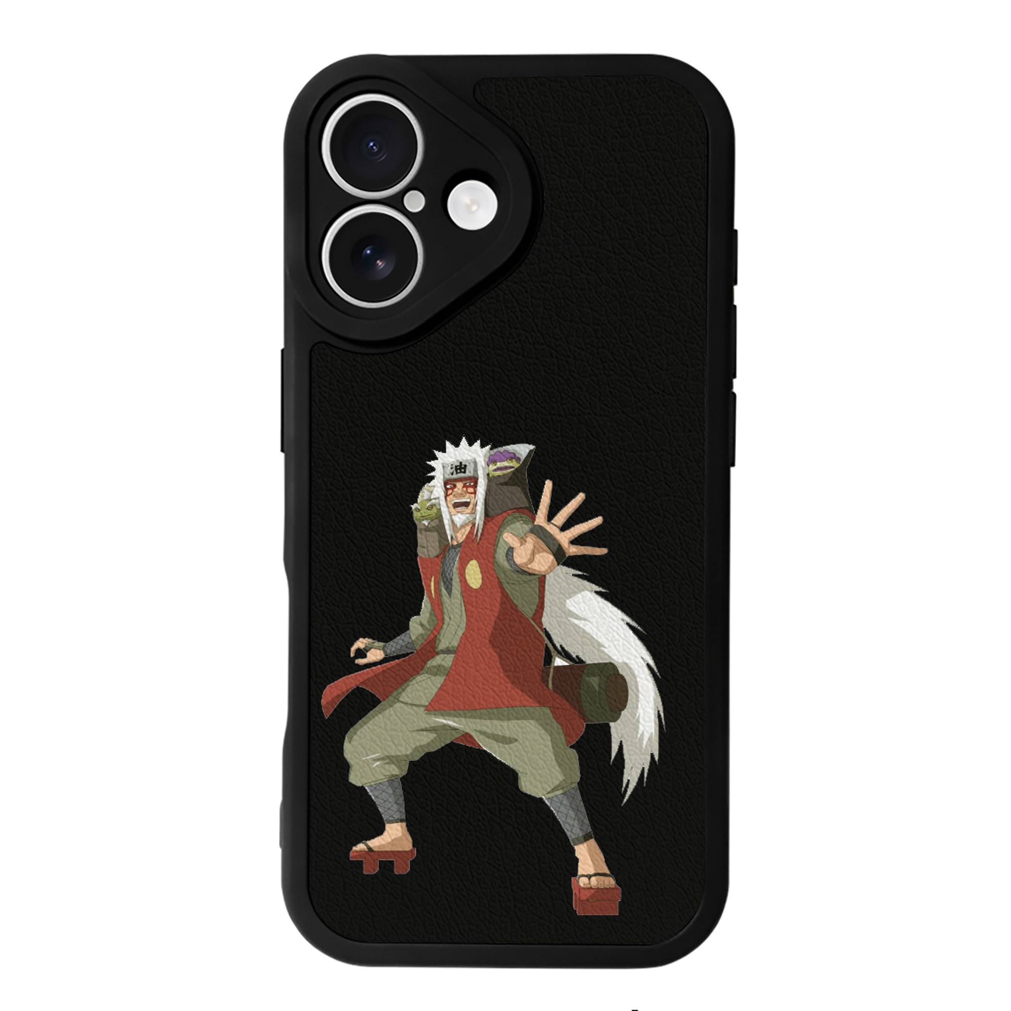 （画像用） NARUTO -ナルト- 自来也（じらいや） Jiraiya 【iPhone 16シリーズ対応】シリコンスマホケース（レザー調） 材質：シリコン